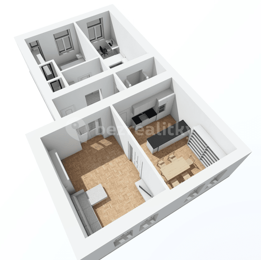3 bedroom with open-plan kitchen flat to rent, 93 m², Ostrovského, Prague, Prague 3 bedroom with open-plan kitchen flat to rent, 93 m², Ostrovského, Prague, Prague