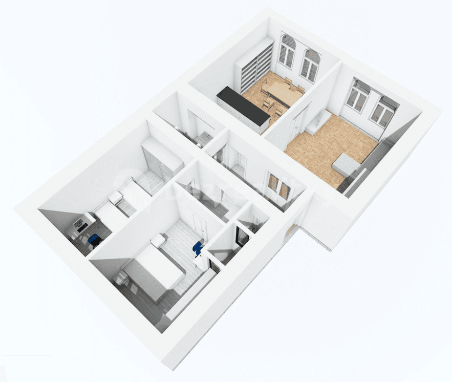 3 bedroom with open-plan kitchen flat to rent, 93 m², Ostrovského, Prague, Prague 3 bedroom with open-plan kitchen flat to rent, 93 m², Ostrovského, Prague, Prague