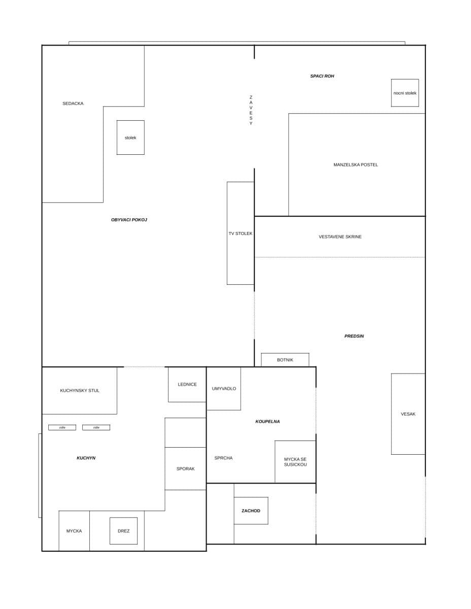 1 bedroom with open-plan kitchen flat to rent, 40 m², Křivá, Prague, Prague 1 bedroom with open-plan kitchen flat to rent, 40 m², Křivá, Prague, Prague