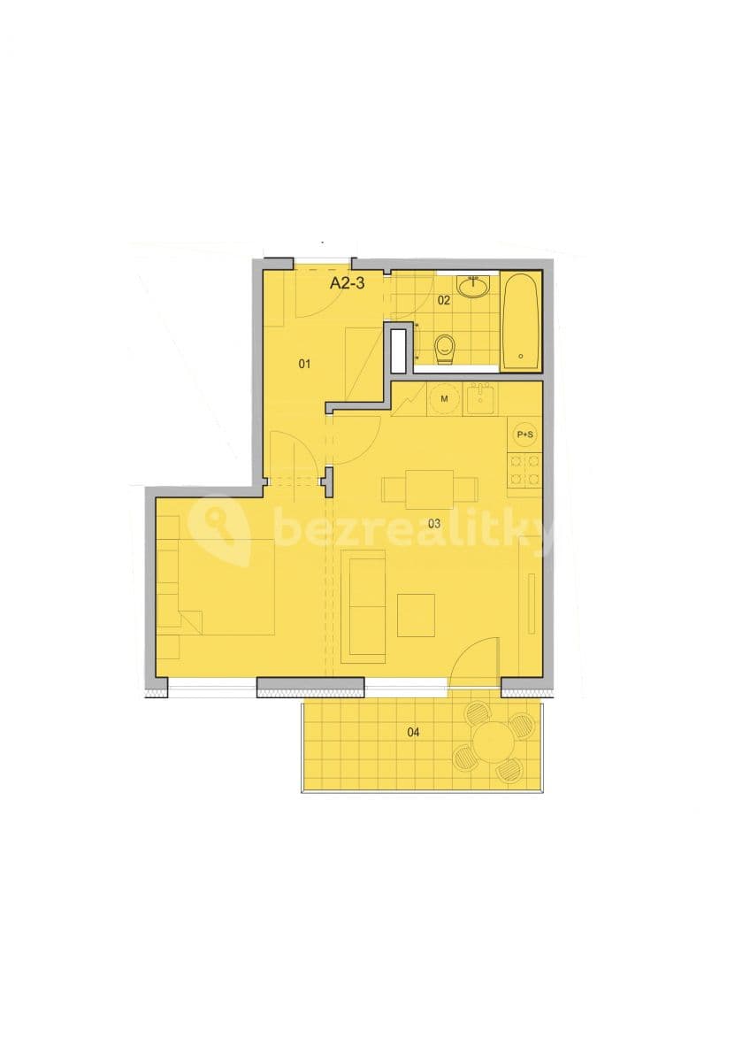 1 bedroom with open-plan kitchen flat to rent, 40 m², Pod dvorem, Prague, Prague 1 bedroom with open-plan kitchen flat to rent, 40 m², Pod dvorem, Prague, Prague
