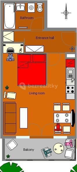 Studio flat to rent, 45 m², Plzeňská, Prague, Prague Studio flat to rent, 45 m², Plzeňská, Prague, Prague