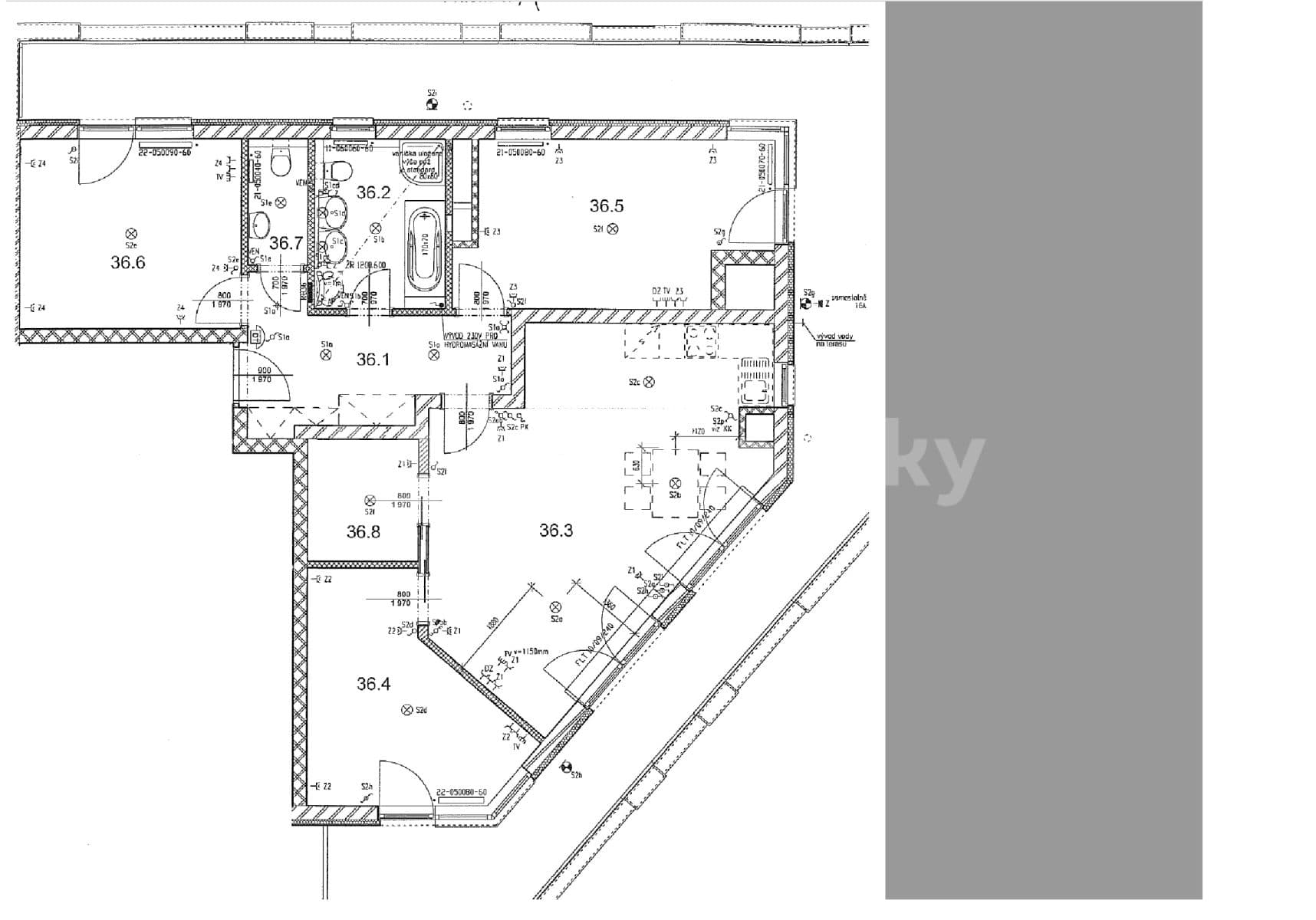 3 bedroom with open-plan kitchen flat to rent, 172 m², Milotická, Prague, Prague 3 bedroom with open-plan kitchen flat to rent, 172 m², Milotická, Prague, Prague