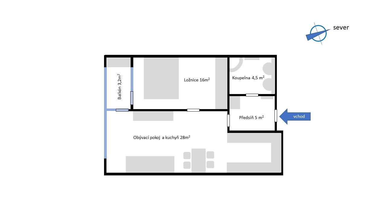 1 bedroom with open-plan kitchen flat to rent, 58 m², Pod radnicí, Prague, Prague 1 bedroom with open-plan kitchen flat to rent, 58 m², Pod radnicí, Prague, Prague