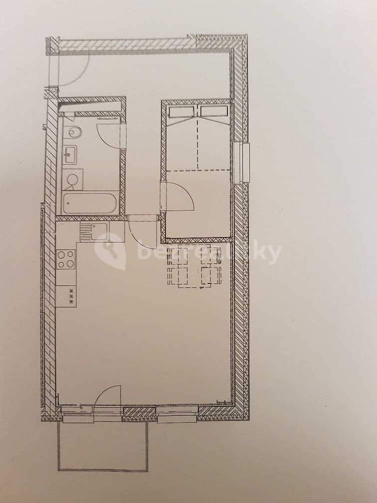 1 bedroom with open-plan kitchen flat to rent, 53 m², Škrábkových, Prague, Prague 1 bedroom with open-plan kitchen flat to rent, 53 m², Škrábkových, Prague, Prague