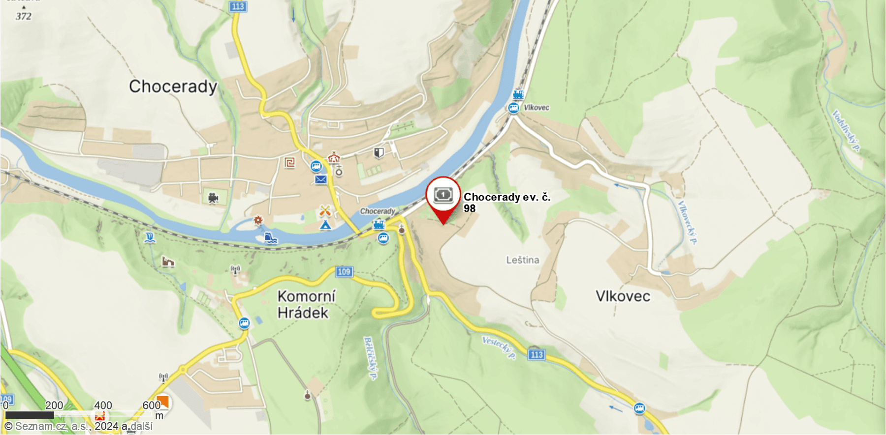 recreational property for sale, 556 m², Chocerady, Středočeský Region recreational property for sale, 556 m², Chocerady, Středočeský Region