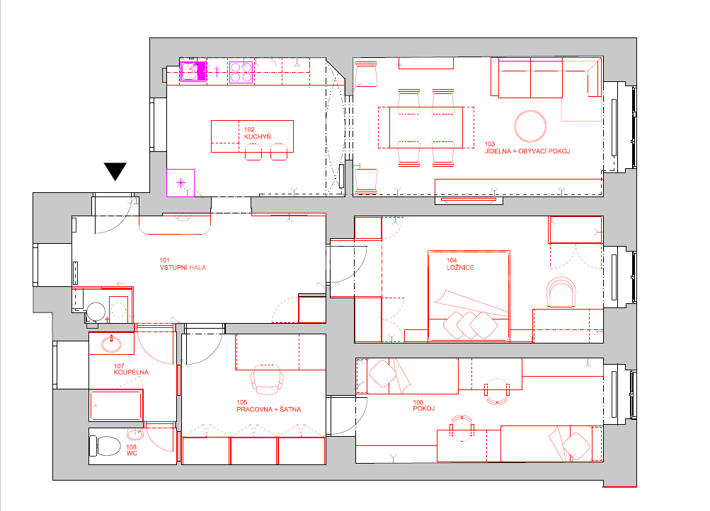 4 bedroom flat for sale, 91 m², Lidická, Prague, Prague