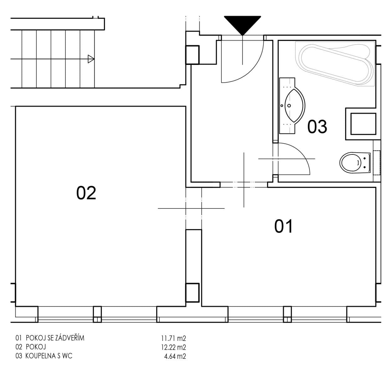 1 bedroom with open-plan kitchen flat to rent, 30 m², Peroutkova, Prague, Prague 1 bedroom with open-plan kitchen flat to rent, 30 m², Peroutkova, Prague, Prague