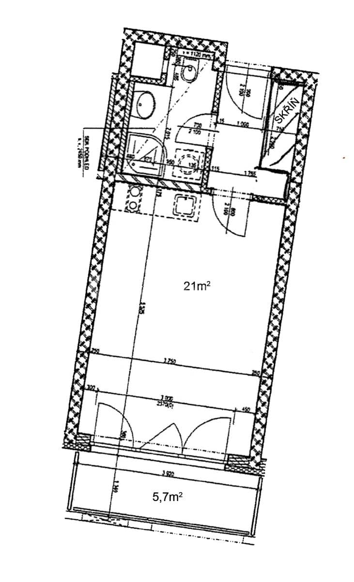 Studio flat to rent, 37 m², Mantovská, Prague, Prague Studio flat to rent, 37 m², Mantovská, Prague, Prague