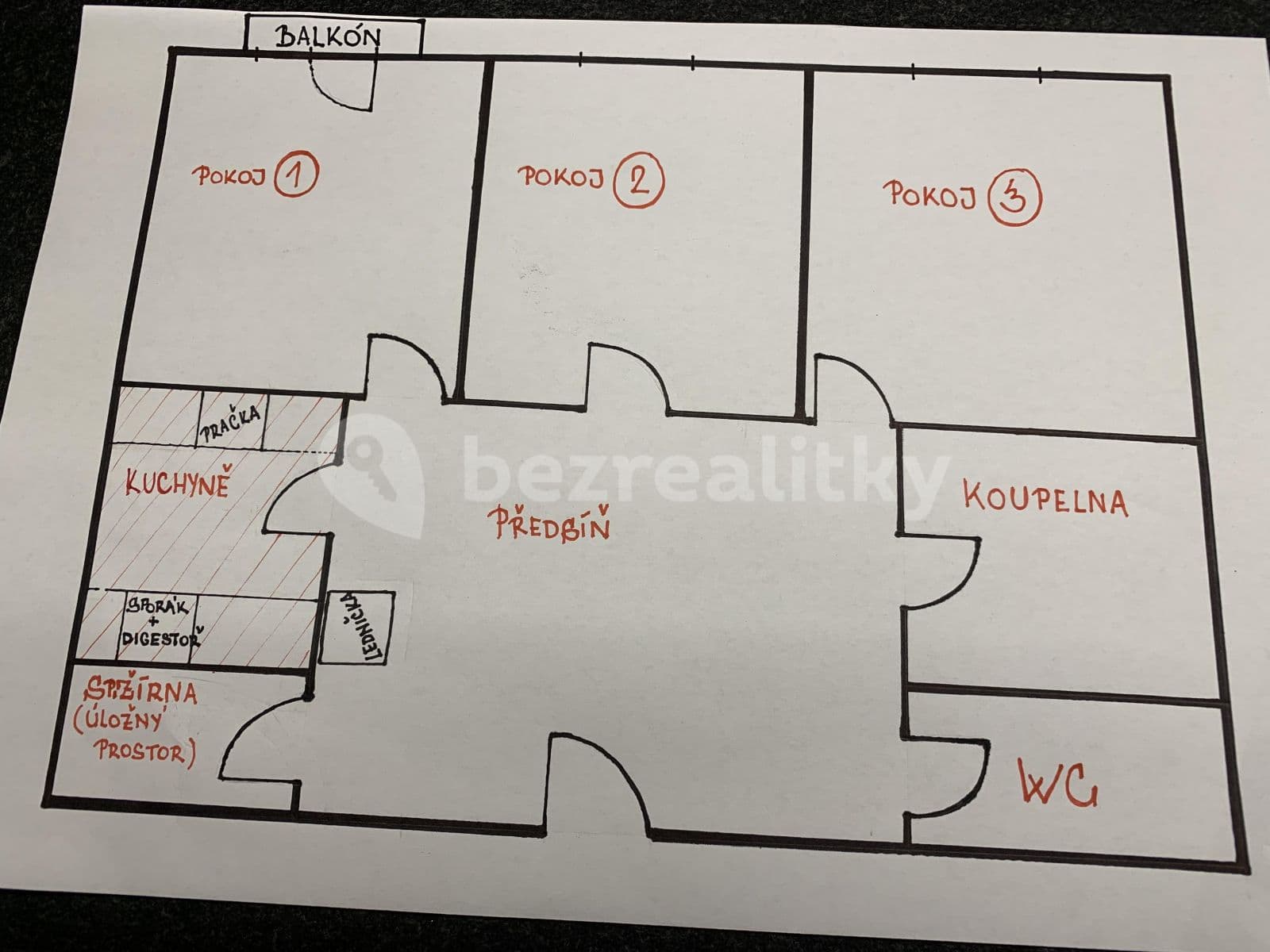 3 bedroom flat to rent, 75 m², Dvacátého osmého pluku, Prague, Prague 3 bedroom flat to rent, 75 m², Dvacátého osmého pluku, Prague, Prague