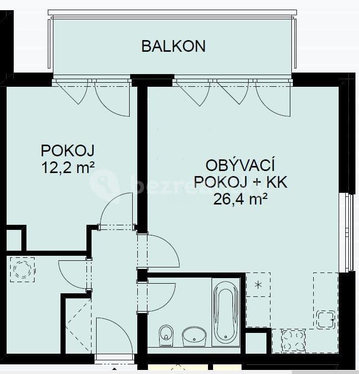 1 bedroom with open-plan kitchen flat to rent, 51 m², Hlučkova, Prague, Prague 1 bedroom with open-plan kitchen flat to rent, 51 m², Hlučkova, Prague, Prague