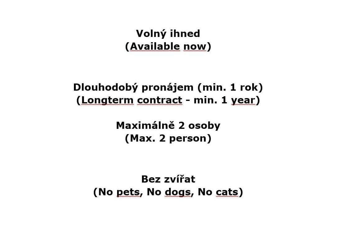 1 bedroom with open-plan kitchen flat to rent, 51 m², Hlučkova, Prague, Prague 1 bedroom with open-plan kitchen flat to rent, 51 m², Hlučkova, Prague, Prague