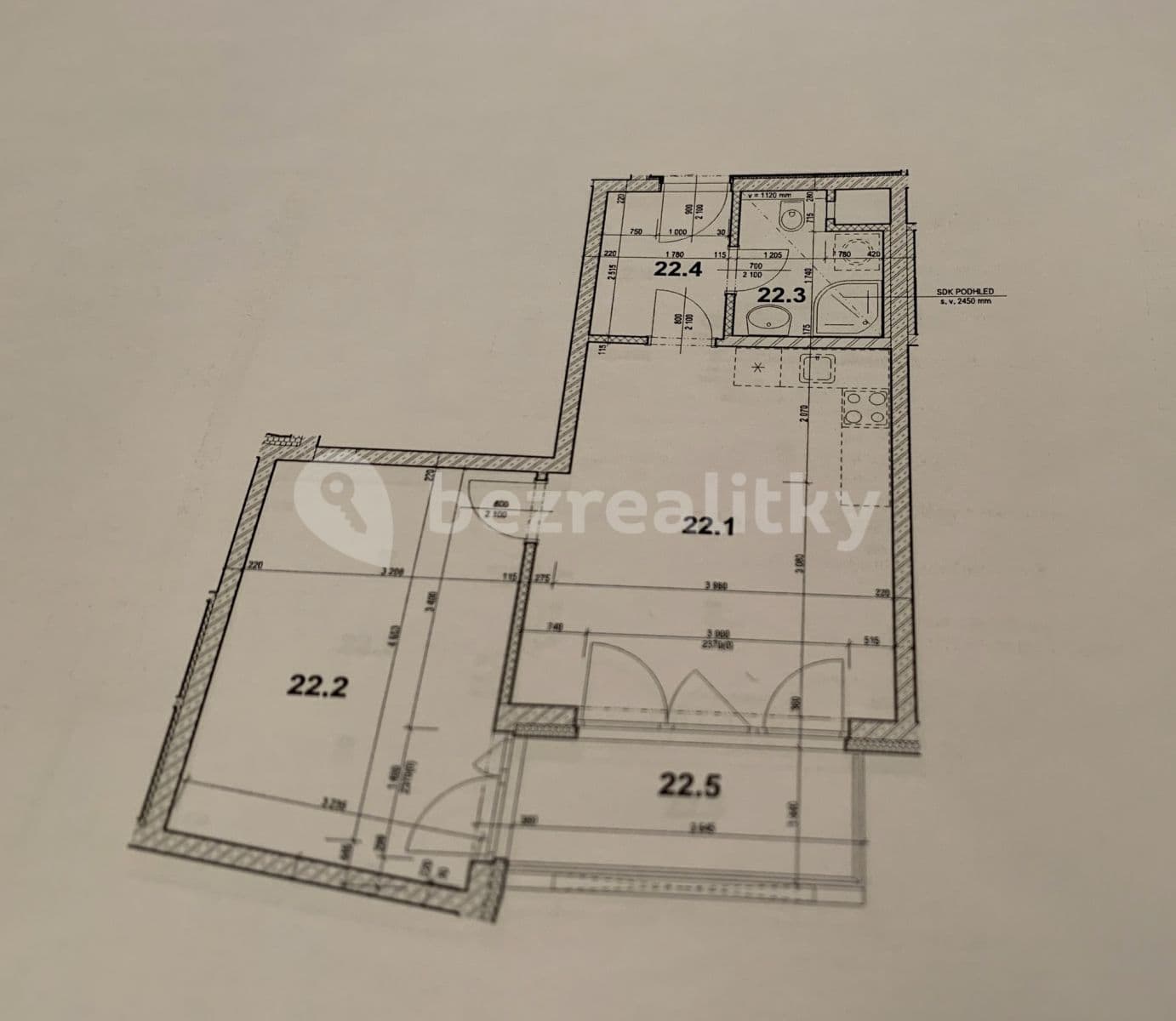 1 bedroom with open-plan kitchen flat to rent, 52 m², Mantovská, Prague, Prague 1 bedroom with open-plan kitchen flat to rent, 52 m², Mantovská, Prague, Prague