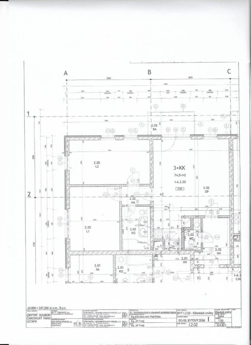 2 bedroom with open-plan kitchen flat to rent, 79 m², Bermanova, Prague, Prague 2 bedroom with open-plan kitchen flat to rent, 79 m², Bermanova, Prague, Prague