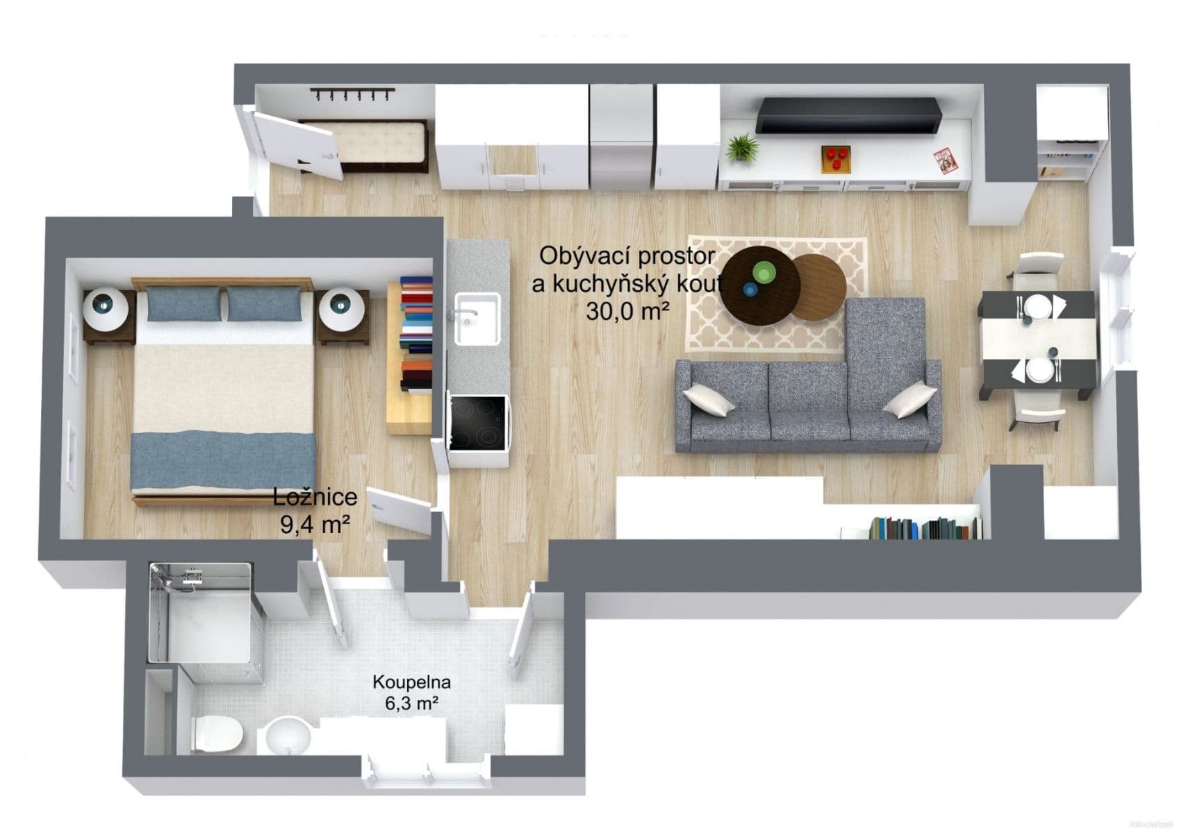 1 bedroom with open-plan kitchen flat to rent, 60 m², Moravanská, Prague, Prague 1 bedroom with open-plan kitchen flat to rent, 60 m², Moravanská, Prague, Prague