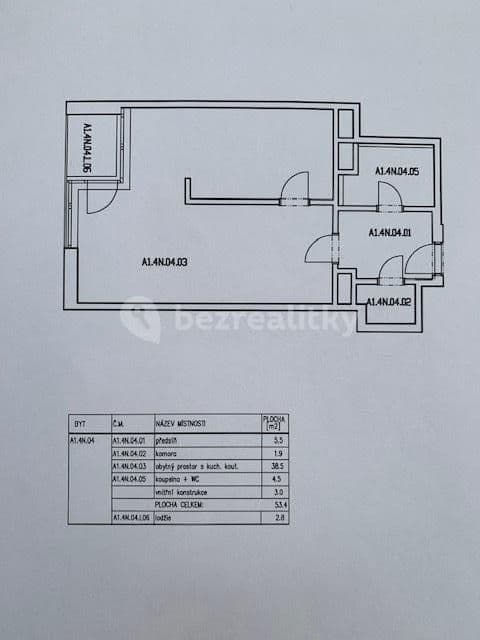 1 bedroom with open-plan kitchen flat to rent, 54 m², Na Vackově, Prague, Prague 1 bedroom with open-plan kitchen flat to rent, 54 m², Na Vackově, Prague, Prague