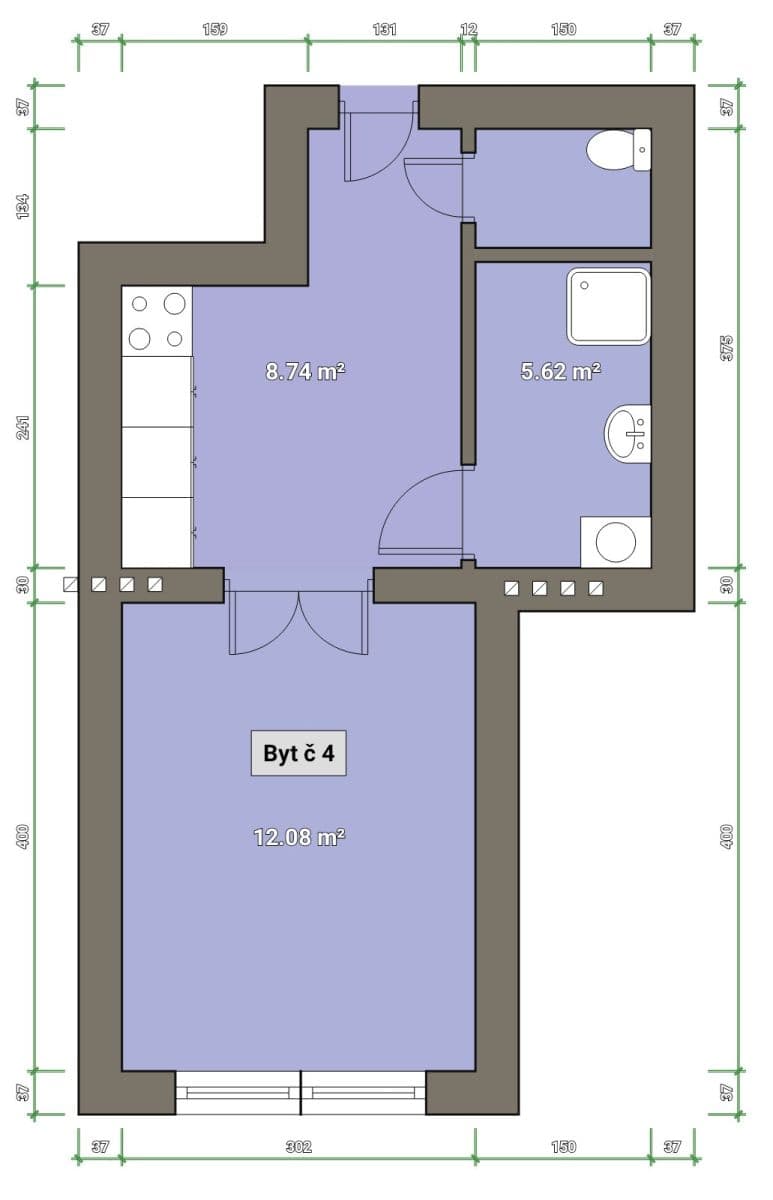 Studio flat to rent, 28 m², Nuselská, Prague, Prague Studio flat to rent, 28 m², Nuselská, Prague, Prague