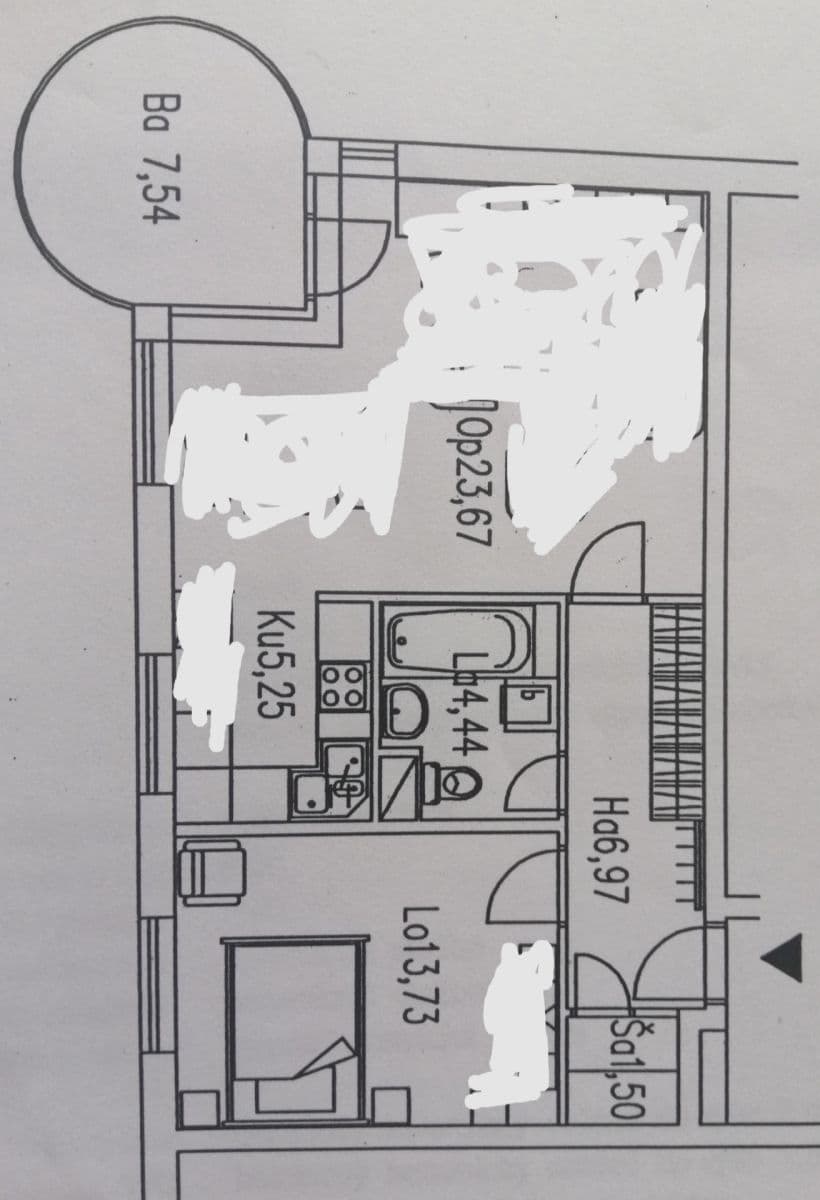 1 bedroom with open-plan kitchen flat to rent, 56 m², Pastevců, Prague, Prague 1 bedroom with open-plan kitchen flat to rent, 56 m², Pastevců, Prague, Prague