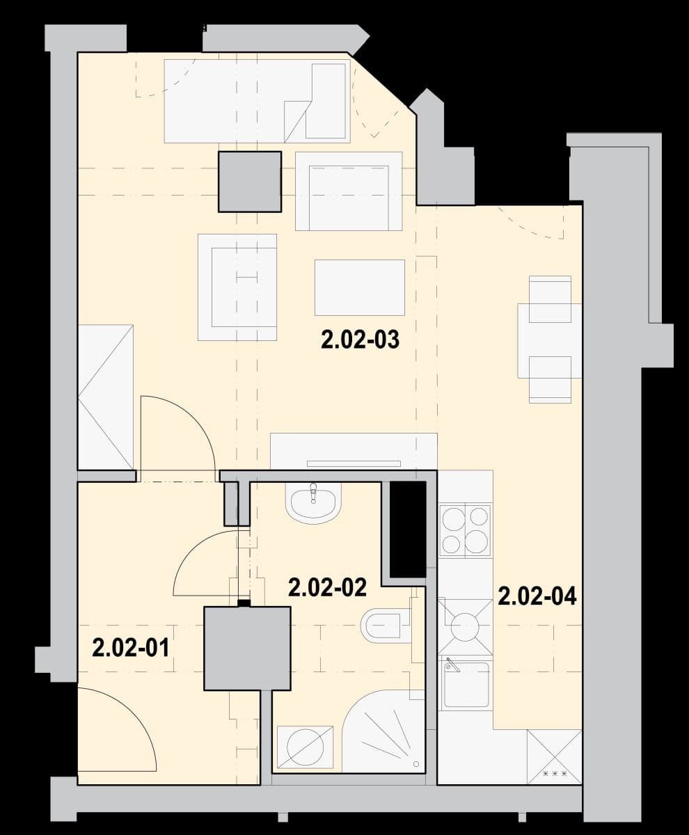 Studio flat to rent, 37 m², Jankovcova, Prague, Prague Studio flat to rent, 37 m², Jankovcova, Prague, Prague