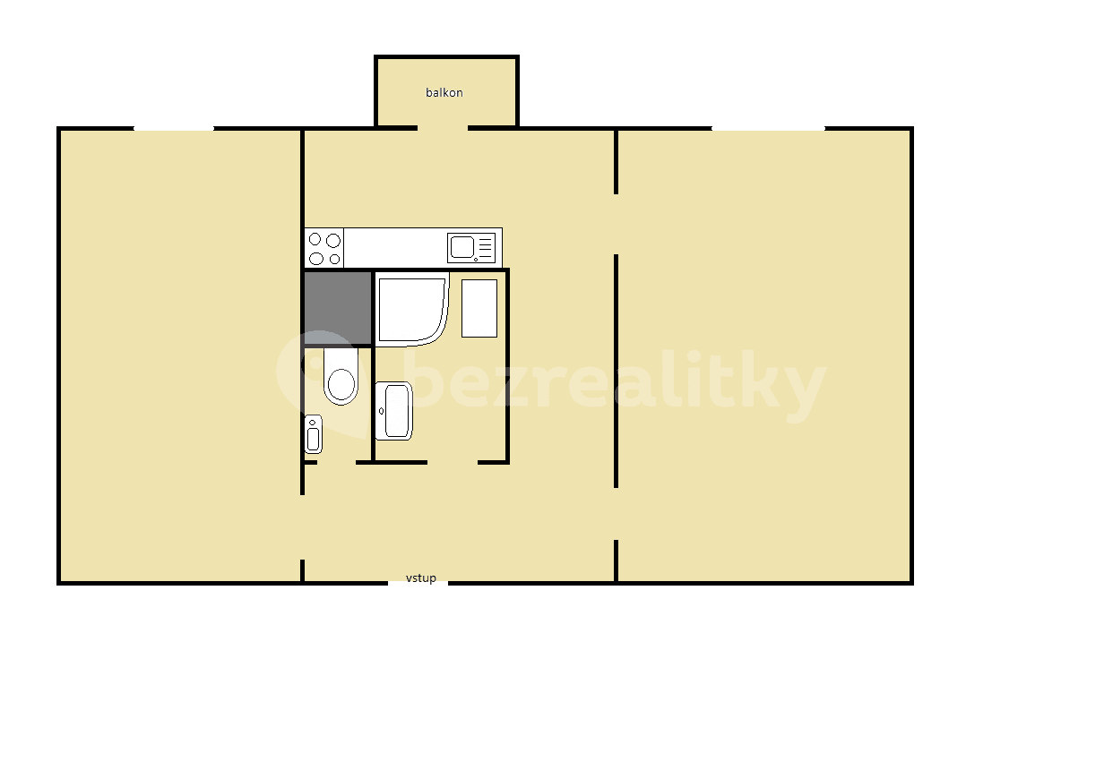 2 bedroom flat to rent, 56 m², Na Chodovci, Prague, Prague 2 bedroom flat to rent, 56 m², Na Chodovci, Prague, Prague