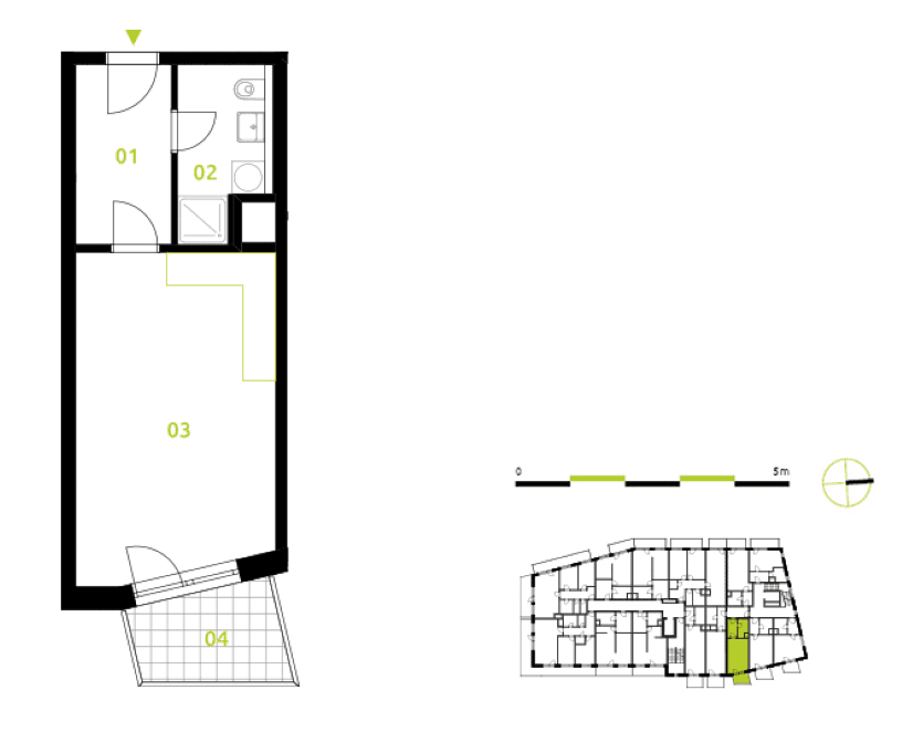 Studio flat to rent, 39 m², Československého exilu, Prague, Prague Studio flat to rent, 39 m², Československého exilu, Prague, Prague