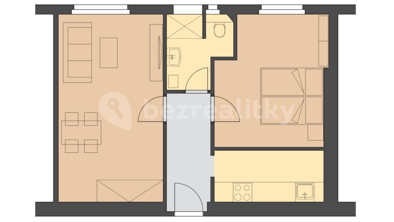 2 bedroom flat to rent, 47 m², Sekaninova, Prague, Prague 2 bedroom flat to rent, 47 m², Sekaninova, Prague, Prague