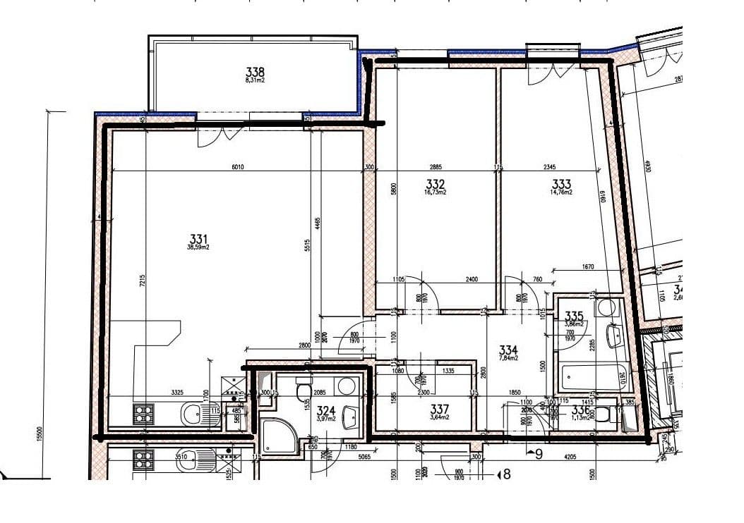 2 bedroom with open-plan kitchen flat to rent, 89 m², Klapkova, Prague, Prague 2 bedroom with open-plan kitchen flat to rent, 89 m², Klapkova, Prague, Prague