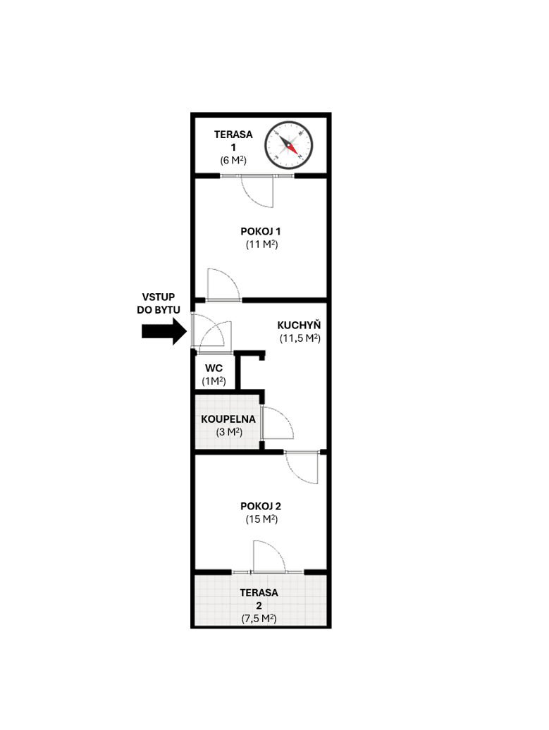 2 bedroom flat to rent, 53 m², Dačického, Prague, Prague 2 bedroom flat to rent, 53 m², Dačického, Prague, Prague