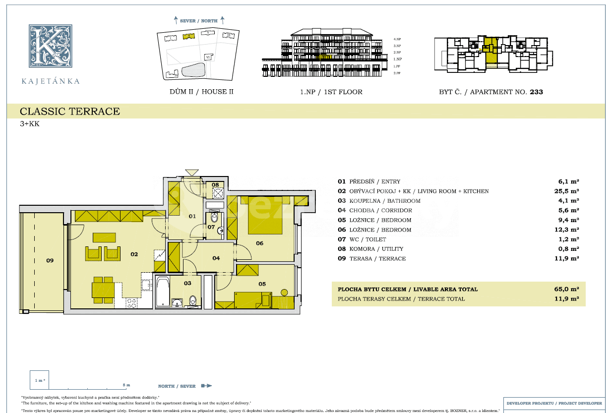 2 bedroom with open-plan kitchen flat to rent, 77 m², Na Petynce, Prague, Prague 2 bedroom with open-plan kitchen flat to rent, 77 m², Na Petynce, Prague, Prague