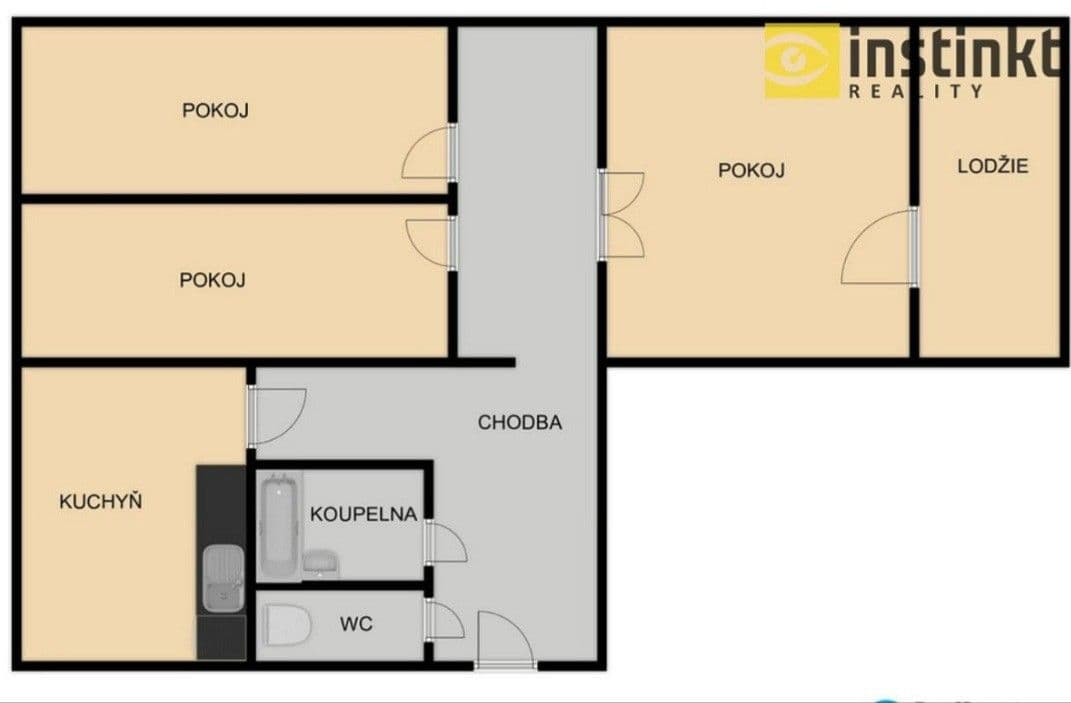 3 bedroom flat to rent, 67 m², Rokycanova, Rokycany, Plzeňský Region 3 bedroom flat to rent, 67 m², Rokycanova, Rokycany, Plzeňský Region