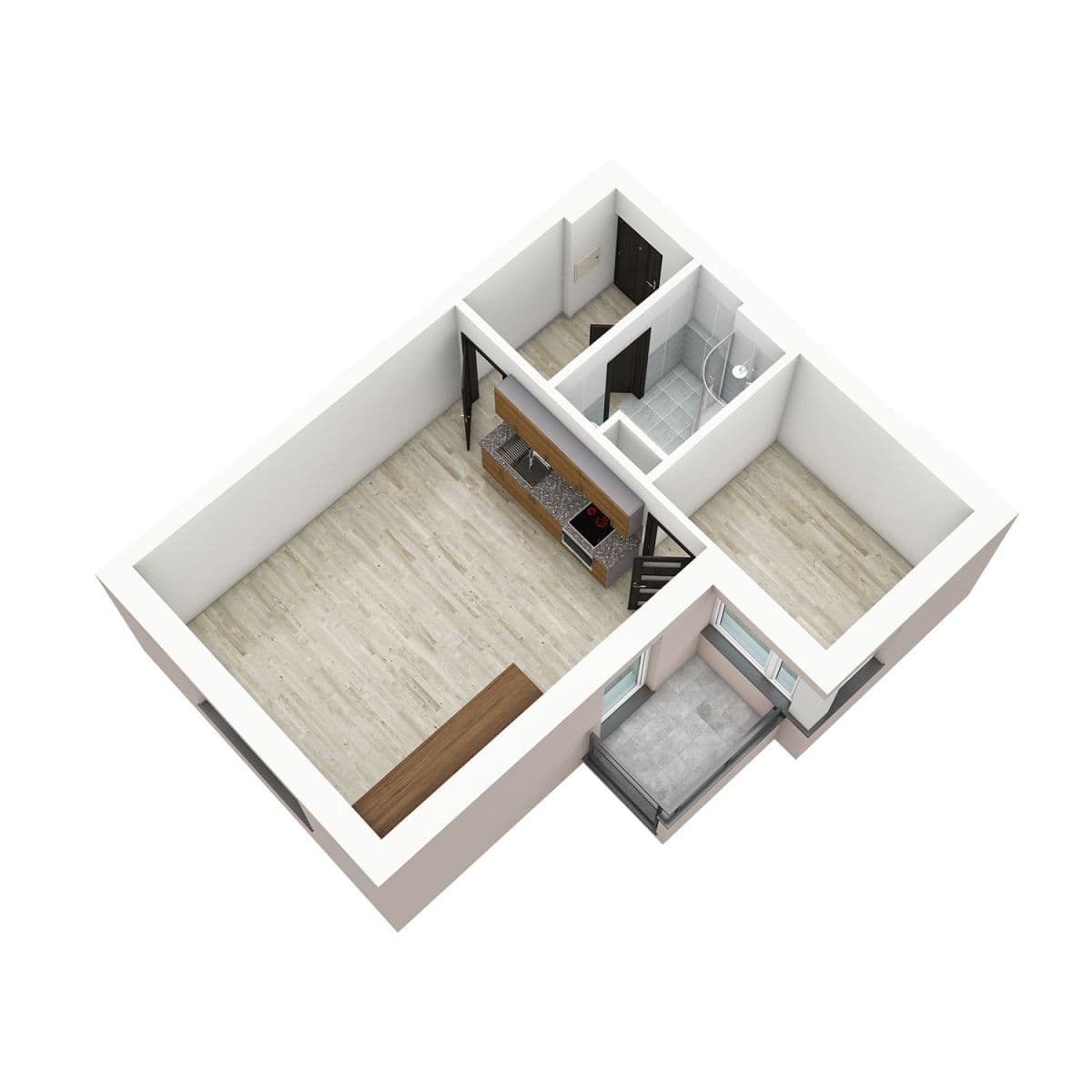 1 bedroom with open-plan kitchen flat to rent, 42 m², Kadečkové, Prague, Prague 1 bedroom with open-plan kitchen flat to rent, 42 m², Kadečkové, Prague, Prague