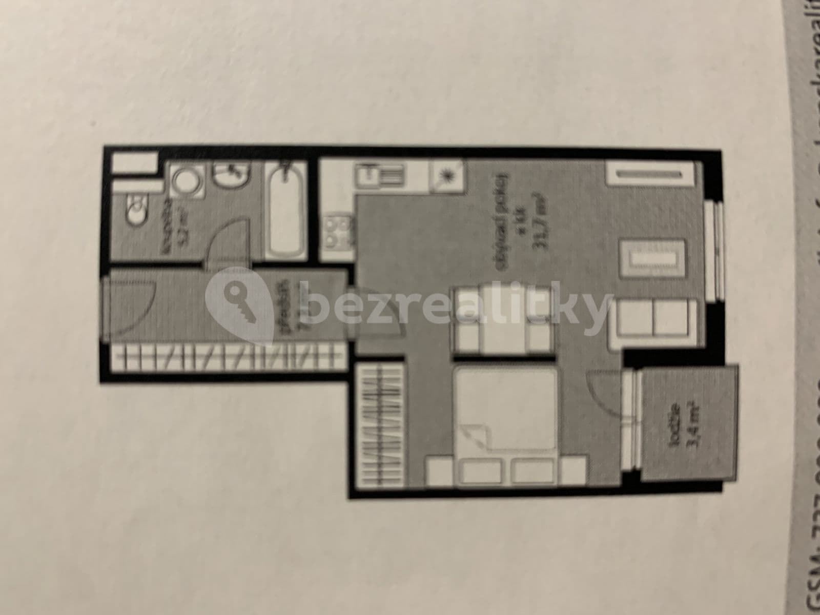 1 bedroom with open-plan kitchen flat to rent, 44 m², Prague, Prague 1 bedroom with open-plan kitchen flat to rent, 44 m², Prague, Prague