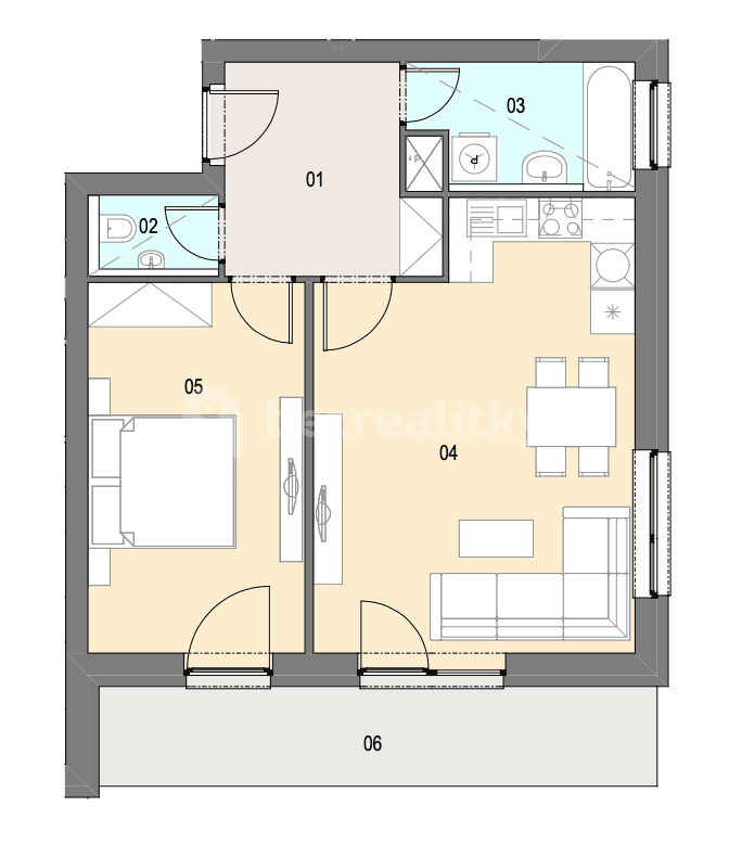 1 bedroom with open-plan kitchen flat to rent, 65 m², Antonína Petrofa, Hradec Králové, Královéhradecký Region 1 bedroom with open-plan kitchen flat to rent, 65 m², Antonína Petrofa, Hradec Králové, Královéhradecký Region