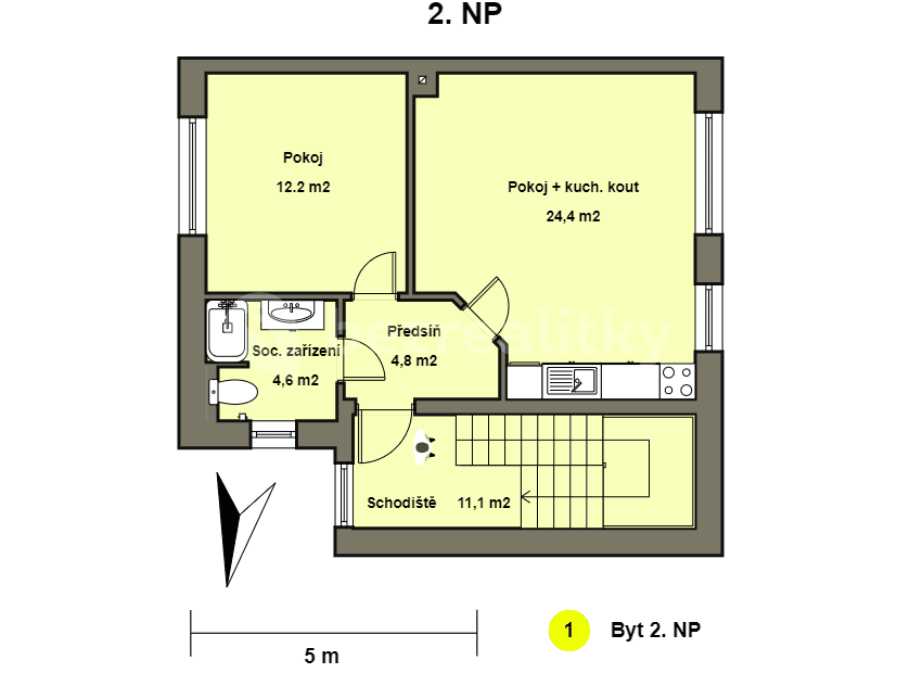 1 bedroom with open-plan kitchen flat to rent, 52 m², Šilarova, Brno, Jihomoravský Region 1 bedroom with open-plan kitchen flat to rent, 52 m², Šilarova, Brno, Jihomoravský Region