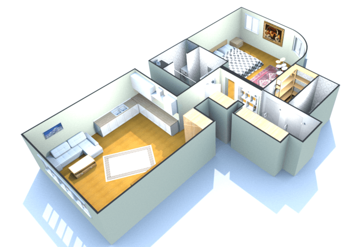 1 bedroom with open-plan kitchen flat to rent, 62 m², Buzulucká, Prague, Prague 1 bedroom with open-plan kitchen flat to rent, 62 m², Buzulucká, Prague, Prague