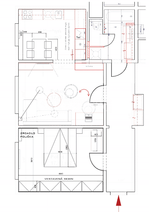 1 bedroom with open-plan kitchen flat to rent, 68 m², Jevanská, Prague, Prague
