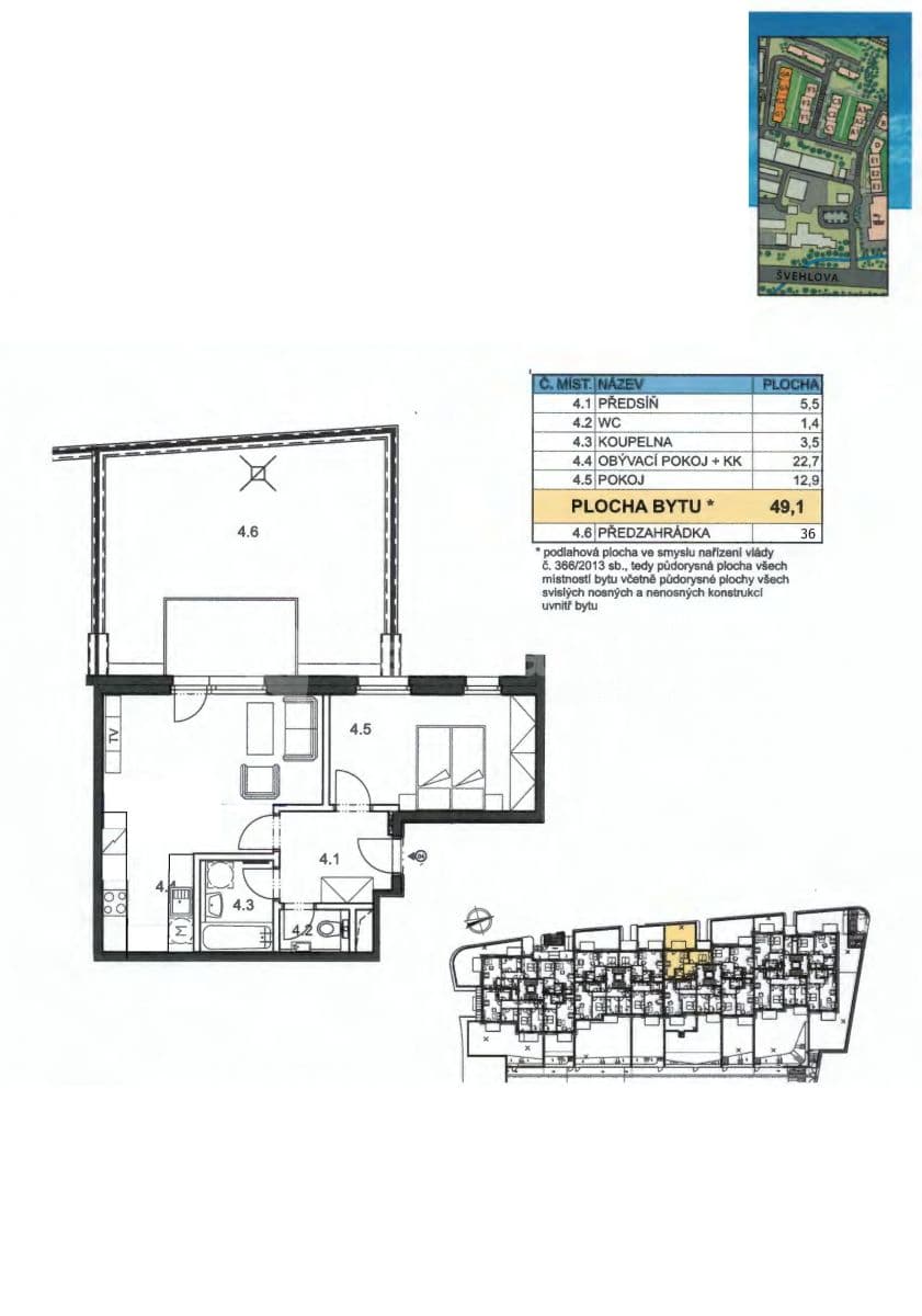 1 bedroom with open-plan kitchen flat to rent, 49 m², Rychtáře Petříka, Prague, Prague 1 bedroom with open-plan kitchen flat to rent, 49 m², Rychtáře Petříka, Prague, Prague