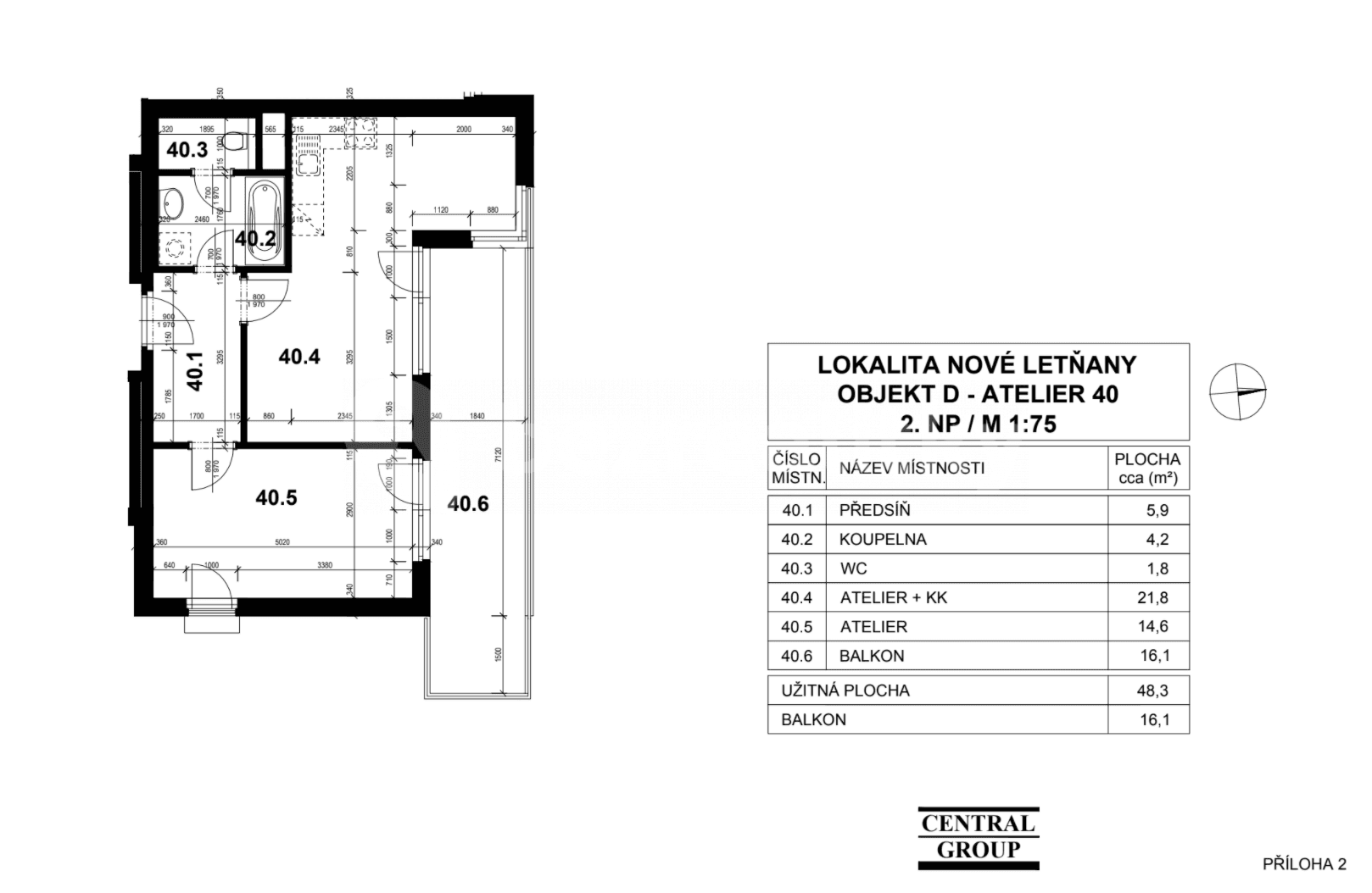 1 bedroom with open-plan kitchen flat to rent, 64 m², Pavla Beneše, Prague, Prague 1 bedroom with open-plan kitchen flat to rent, 64 m², Pavla Beneše, Prague, Prague