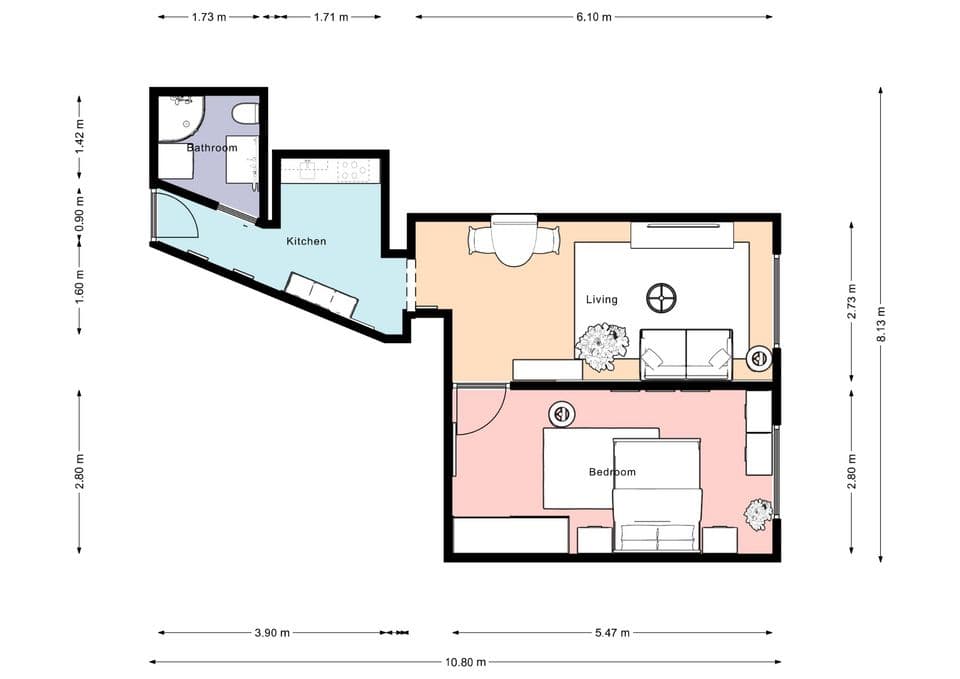 2 bedroom flat to rent, 44 m², Ruská, Prague, Prague 2 bedroom flat to rent, 44 m², Ruská, Prague, Prague