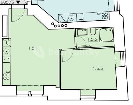 1 bedroom with open-plan kitchen flat to rent, 37 m², Kmochova, Prague, Prague 1 bedroom with open-plan kitchen flat to rent, 37 m², Kmochova, Prague, Prague