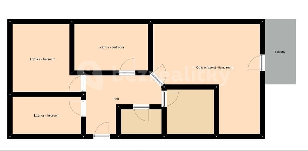 3 bedroom with open-plan kitchen flat to rent, 85 m², Sicherova, Prague, Prague 3 bedroom with open-plan kitchen flat to rent, 85 m², Sicherova, Prague, Prague