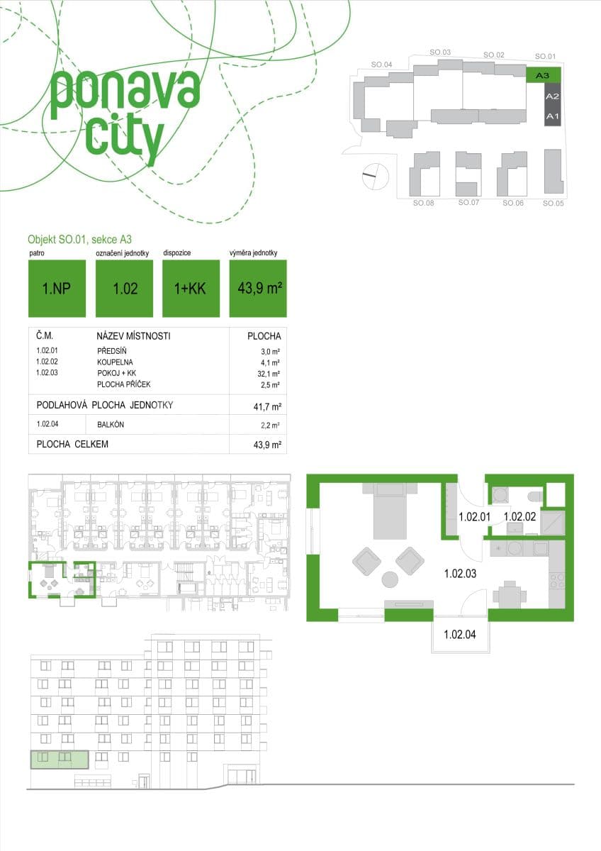 Studio flat to rent, 44 m², Reissigova, Brno, Jihomoravský Region Studio flat to rent, 44 m², Reissigova, Brno, Jihomoravský Region