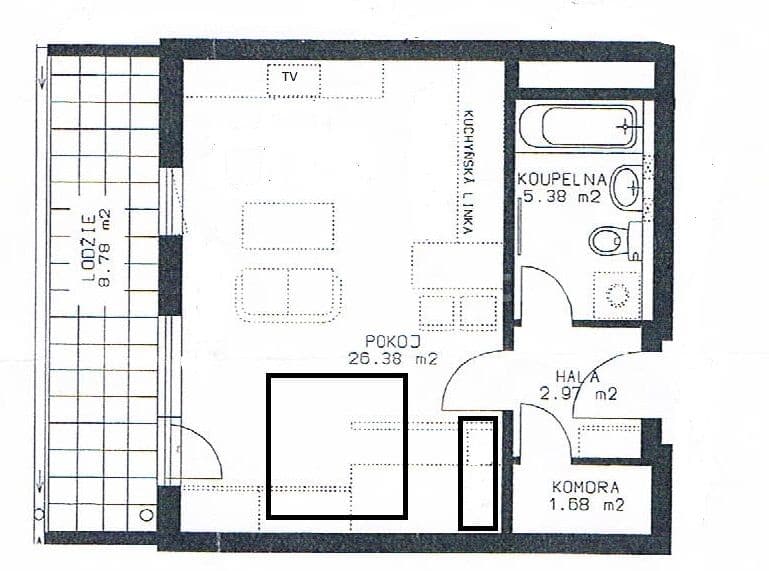 Studio flat to rent, 45 m², Pod Harfou, Prague, Prague Studio flat to rent, 45 m², Pod Harfou, Prague, Prague