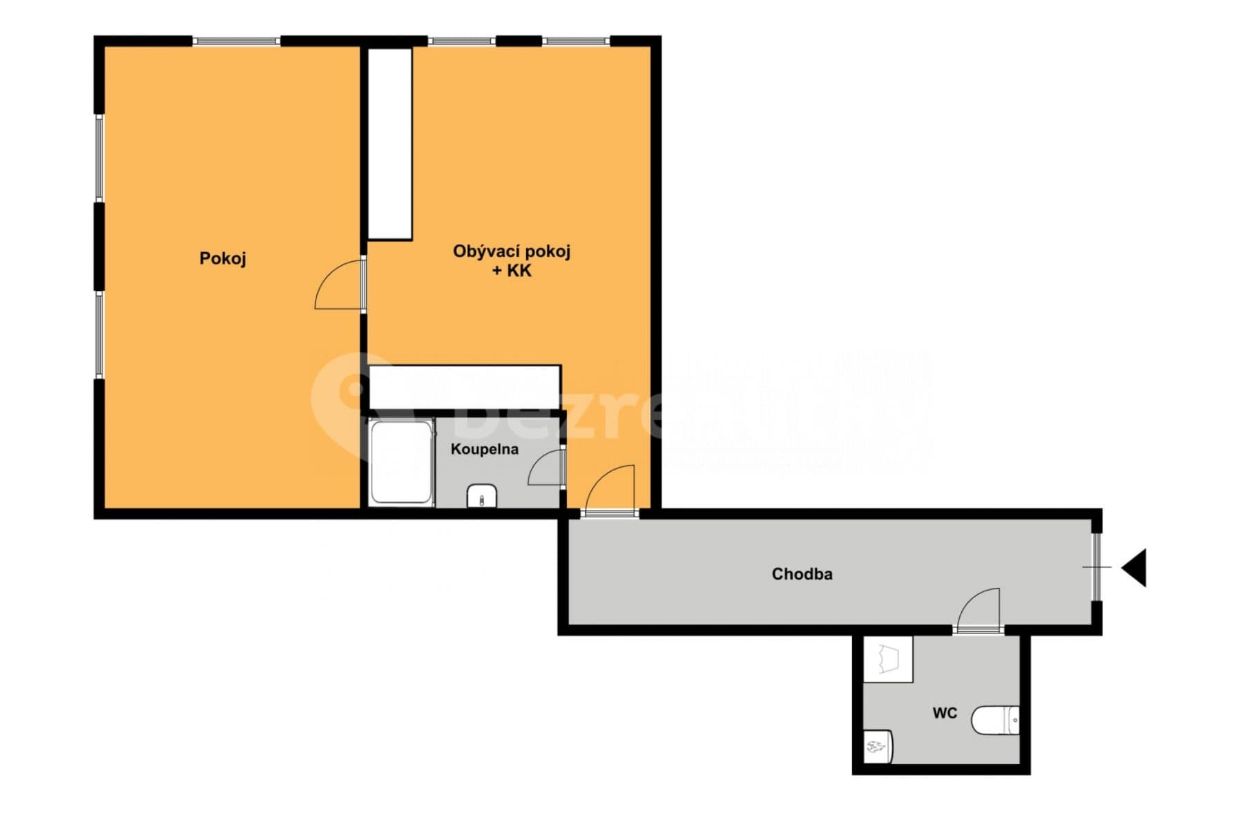 1 bedroom flat to rent, 54 m², U Kavalírky, Prague, Prague 1 bedroom flat to rent, 54 m², U Kavalírky, Prague, Prague