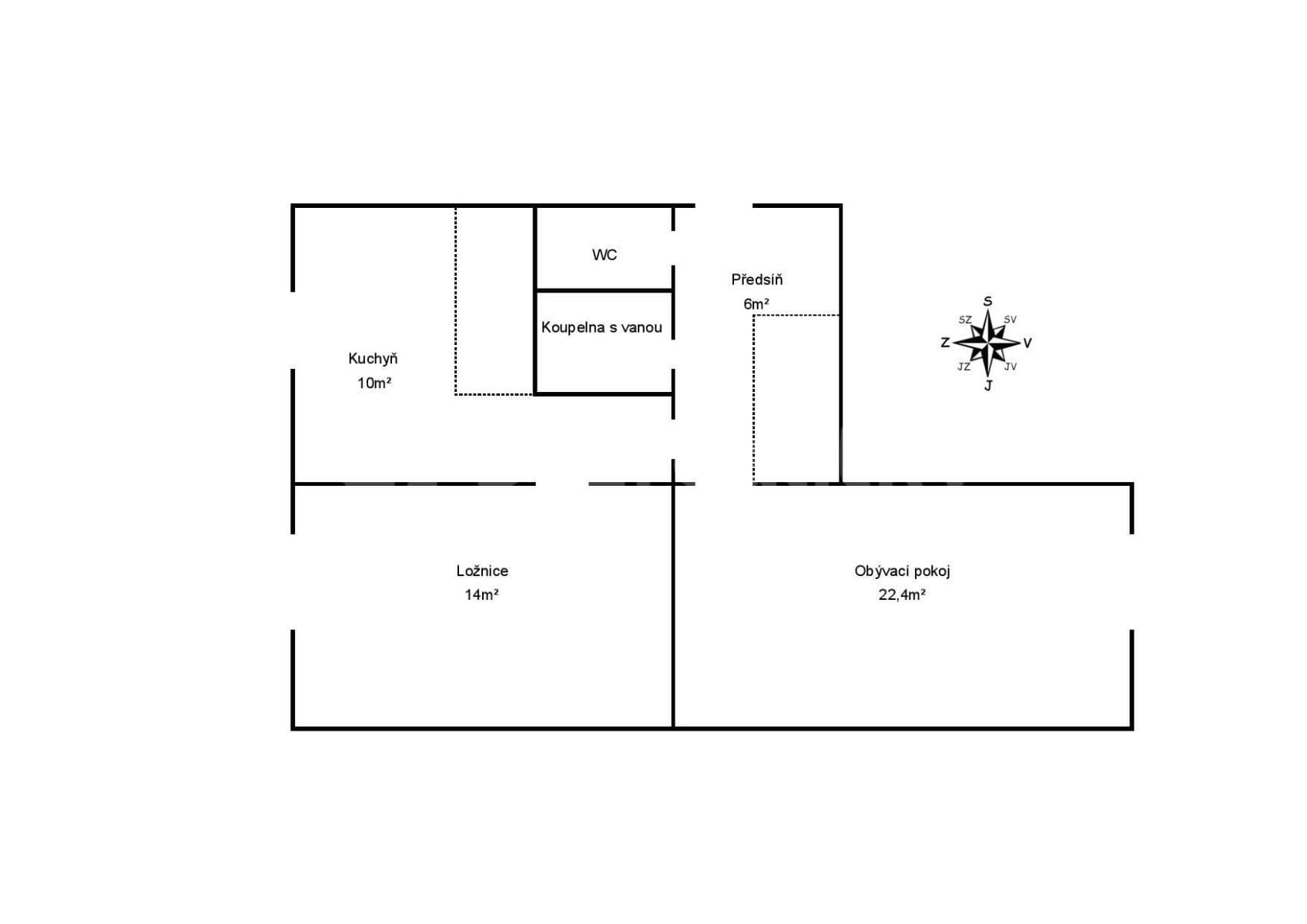 2 bedroom flat to rent, 56 m², Nad Alejí, Prague, Prague 2 bedroom flat to rent, 56 m², Nad Alejí, Prague, Prague