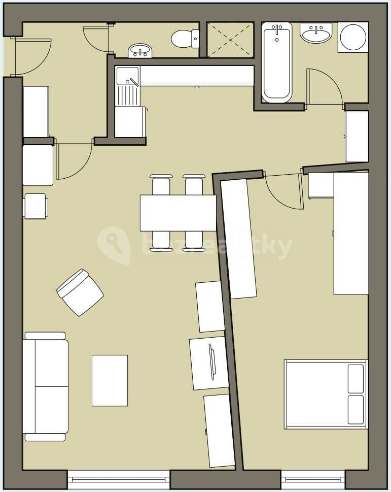 1 bedroom with open-plan kitchen flat to rent, 60 m², Bratří Dohalských, Prague, Prague 1 bedroom with open-plan kitchen flat to rent, 60 m², Bratří Dohalských, Prague, Prague