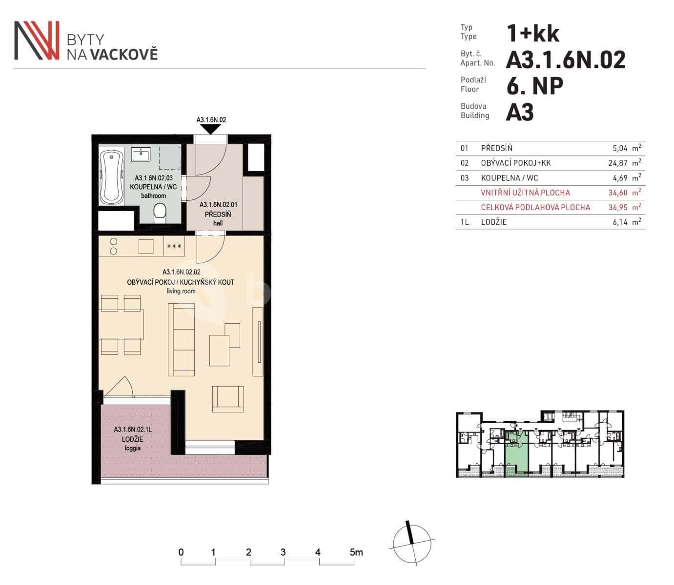Studio flat to rent, 38 m², Olgy Havlové, Prague, Prague Studio flat to rent, 38 m², Olgy Havlové, Prague, Prague
