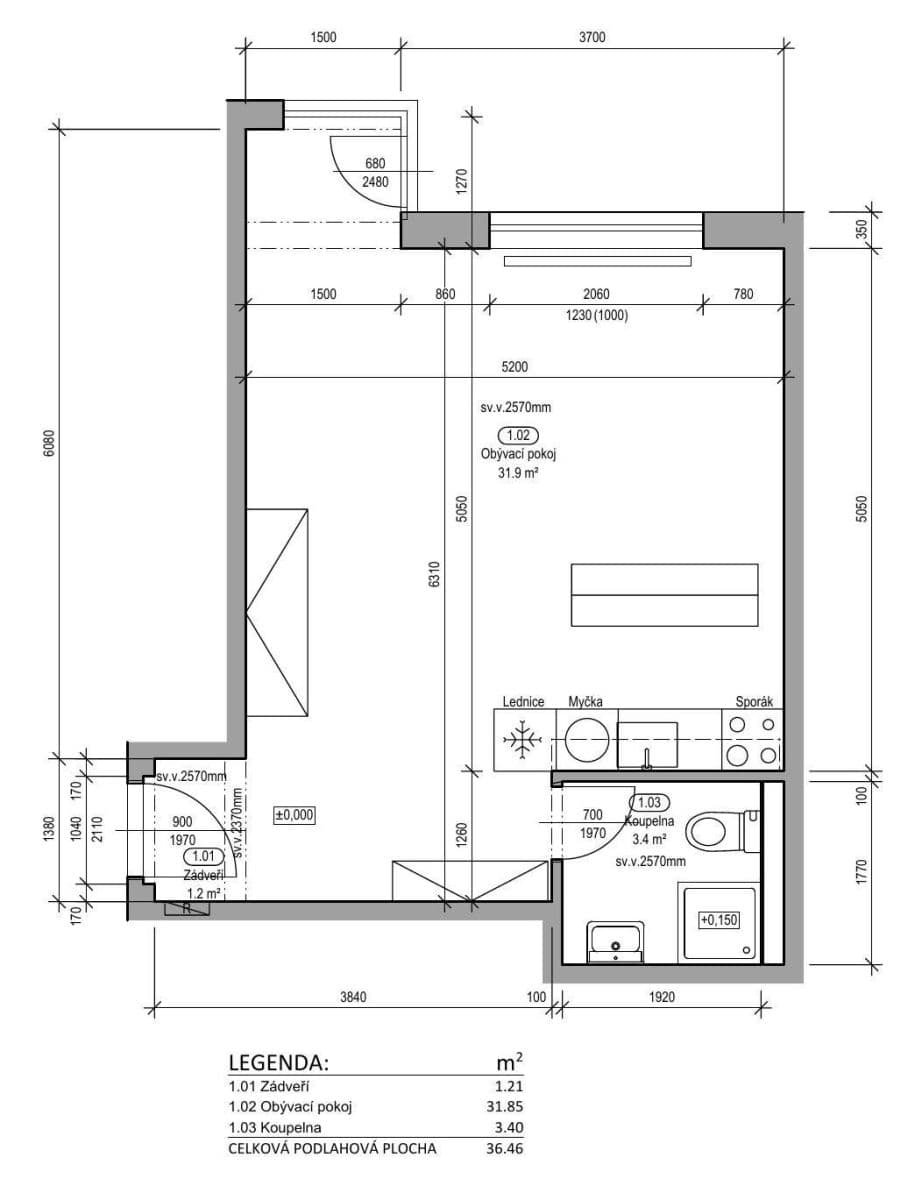 Studio flat to rent, 37 m², Kostomlatská, Prague, Prague Studio flat to rent, 37 m², Kostomlatská, Prague, Prague