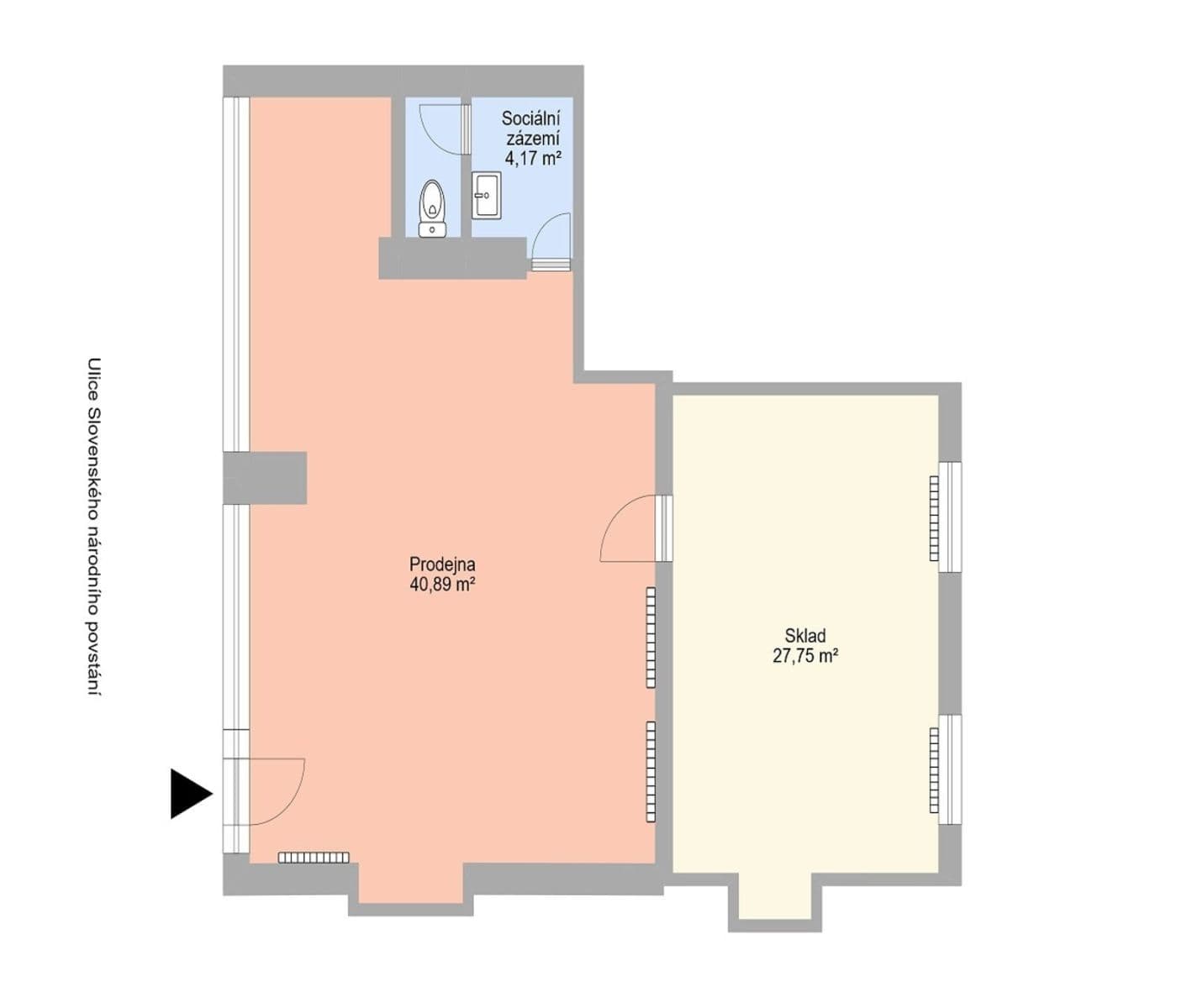 non-residential property to rent, 72 m², Slovenského národního povstání, Havířov, Moravskoslezský Region non-residential property to rent, 72 m², Slovenského národního povstání, Havířov, Moravskoslezský Region