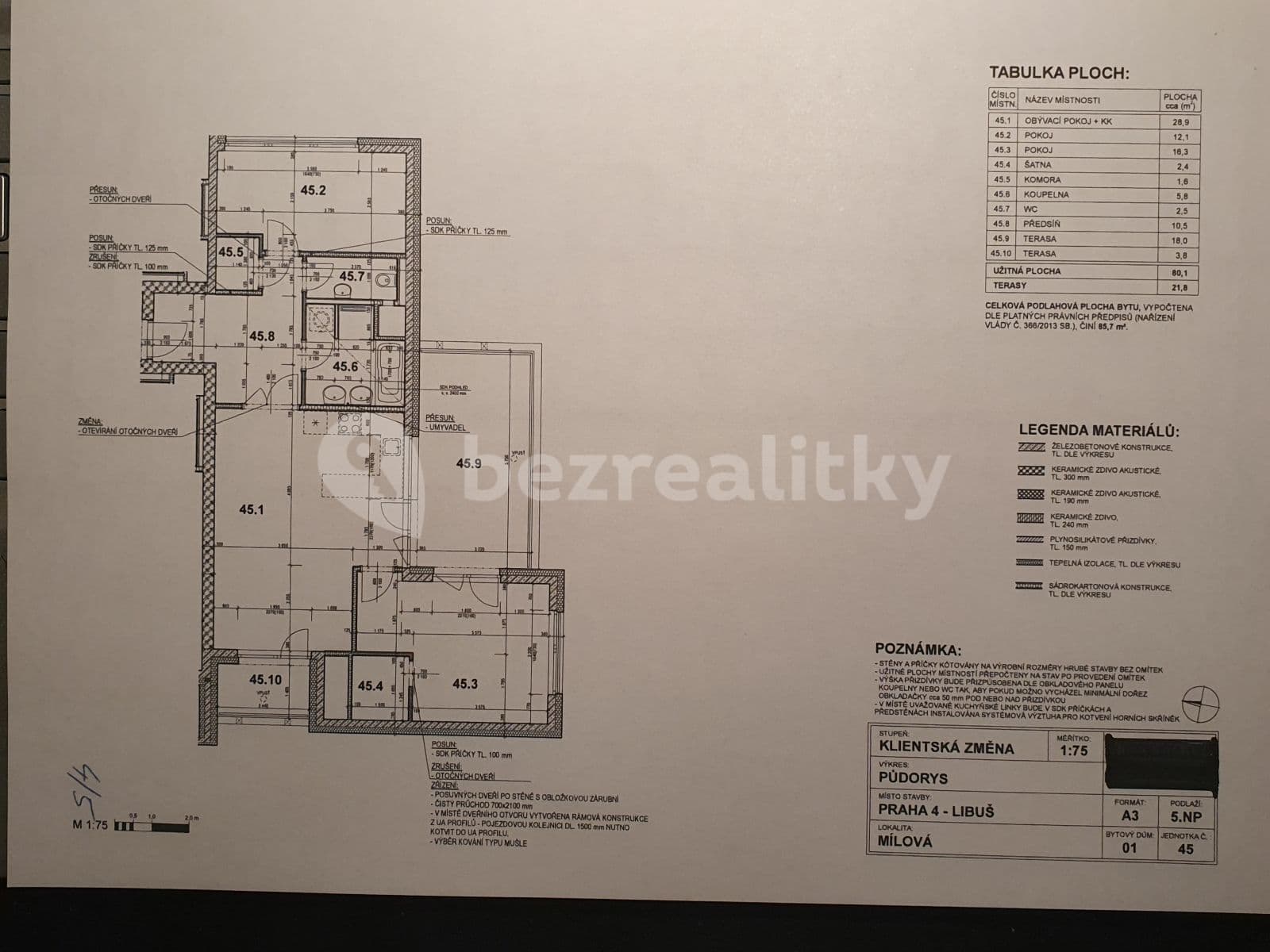 2 bedroom with open-plan kitchen flat to rent, 80 m², Na Domovině, Prague, Prague 2 bedroom with open-plan kitchen flat to rent, 80 m², Na Domovině, Prague, Prague