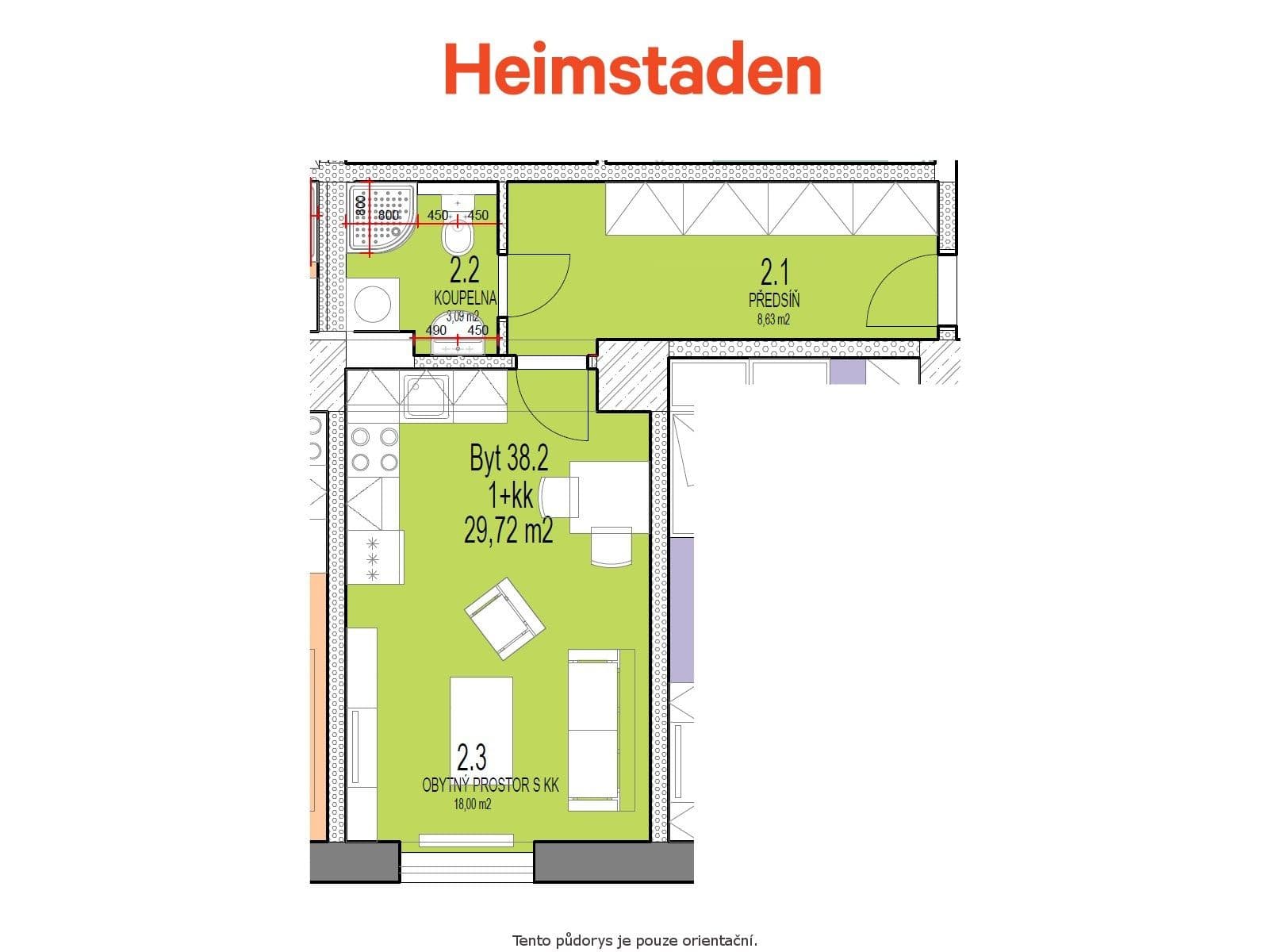 Studio flat to rent, 29 m², Jana Švermy, Havířov, Moravskoslezský Region Studio flat to rent, 29 m², Jana Švermy, Havířov, Moravskoslezský Region
